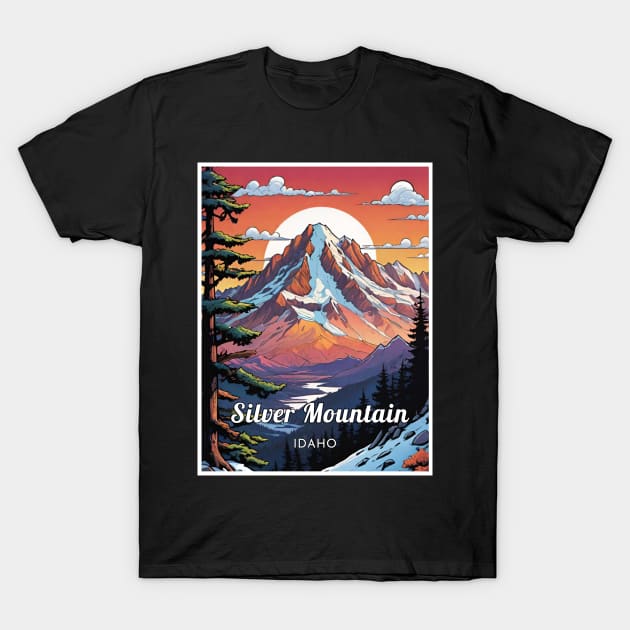 Silver Mountain ski idaho usa T-Shirt by UbunTo